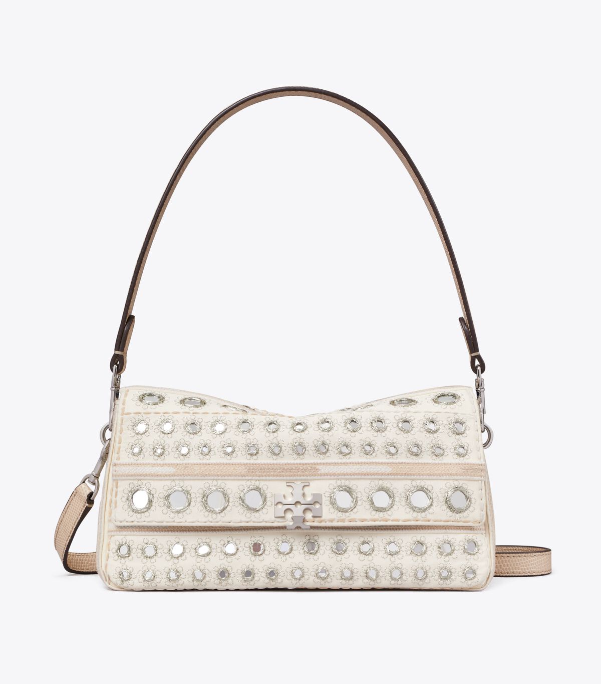 tory burch small charlie embellished shoulder bag