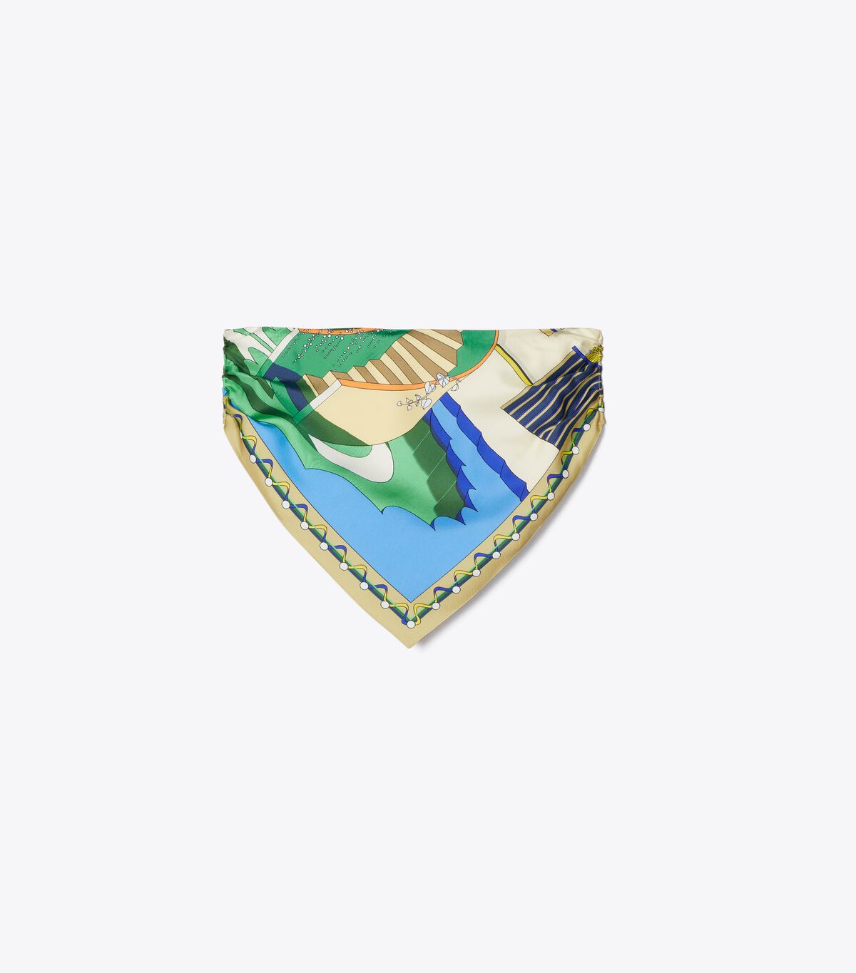 tory burch printed silk scarf top