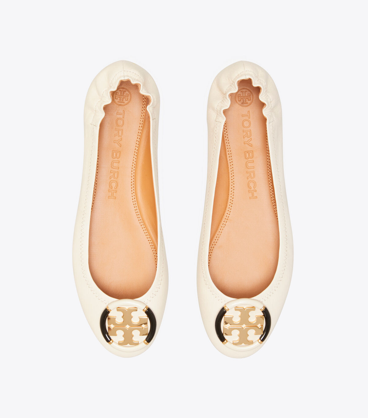 tory burch multi logo elastic ballet