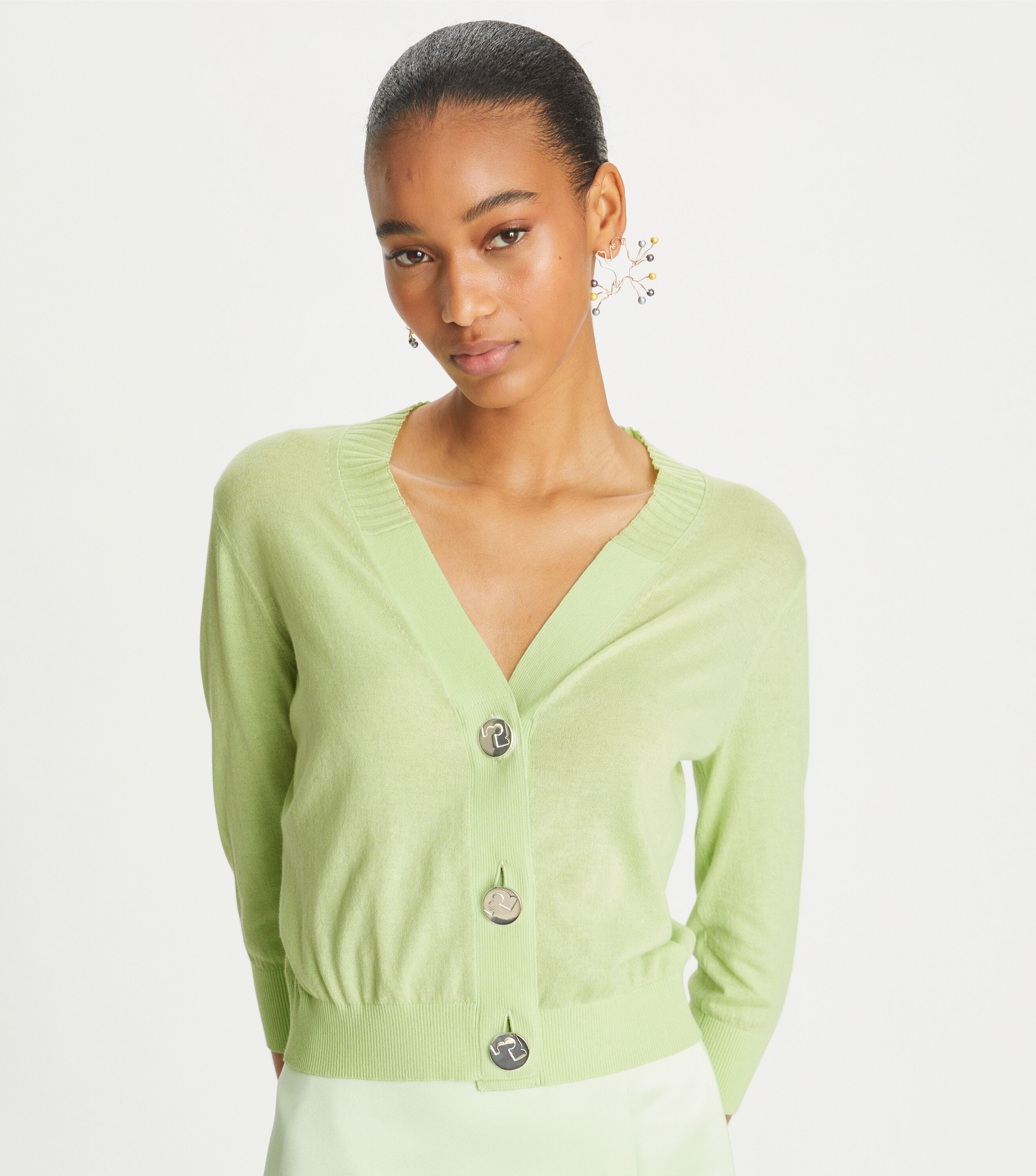 Tory burch cotton cardigan discount