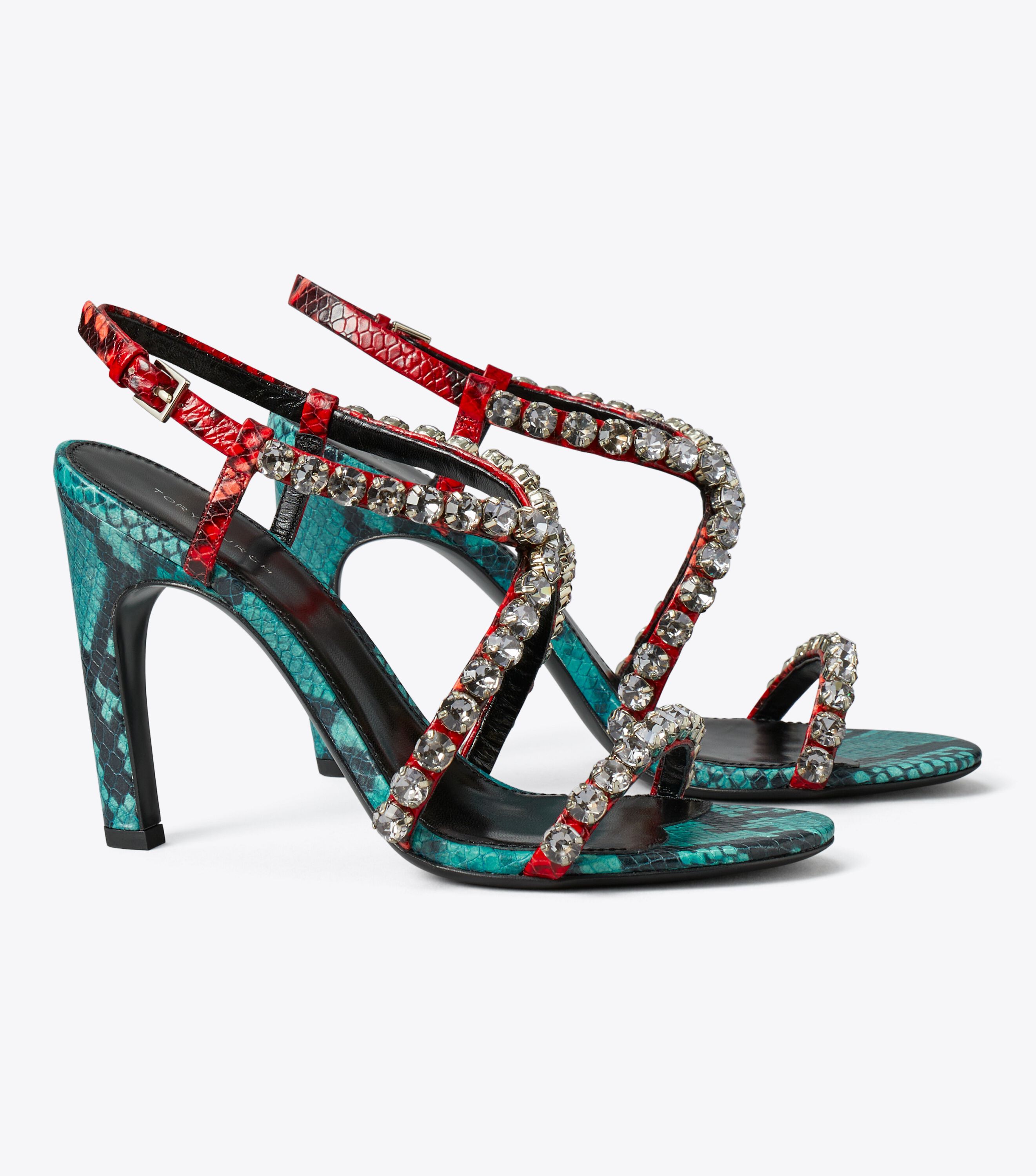 Tory Burch Crystal Strappy Heeled Sandal Tory Burch KW