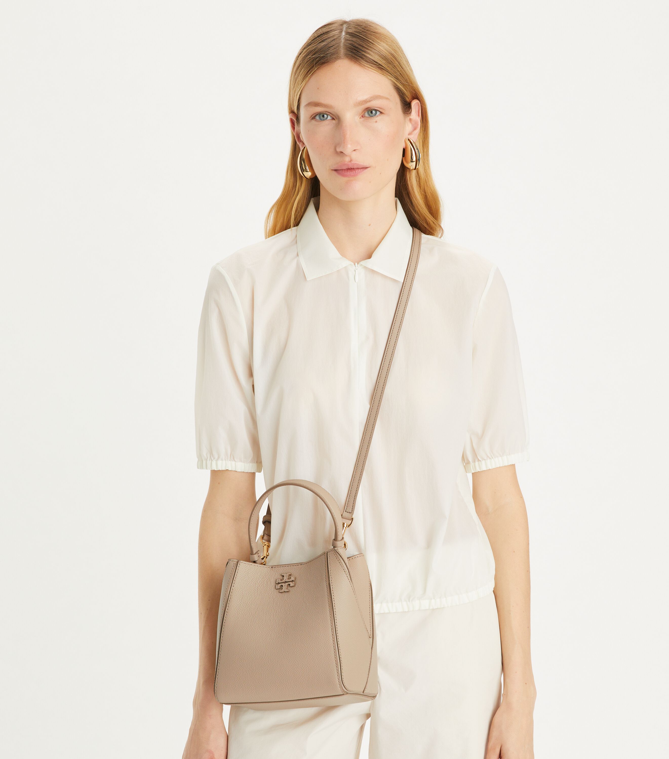 Small McGraw Bucket Bag, Fresh Clay | Tory Burch KW