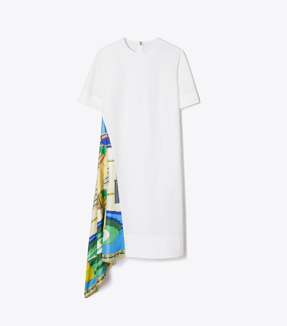 tory burch silk panel cotton dress