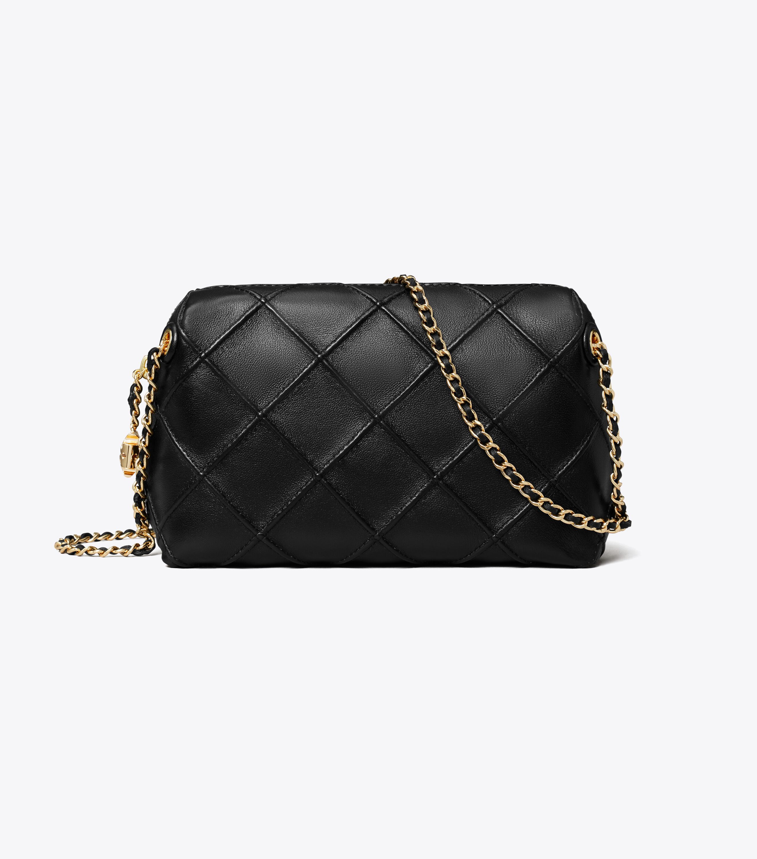 ショルダーバッグ・ポシェット TORY BURCH BLACK LEATHER FLEMING CROSSBODY BAG フレミング コンバーチブル スモールショルダーバッグ