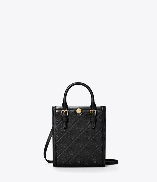tory burch t monogram leather mini tote