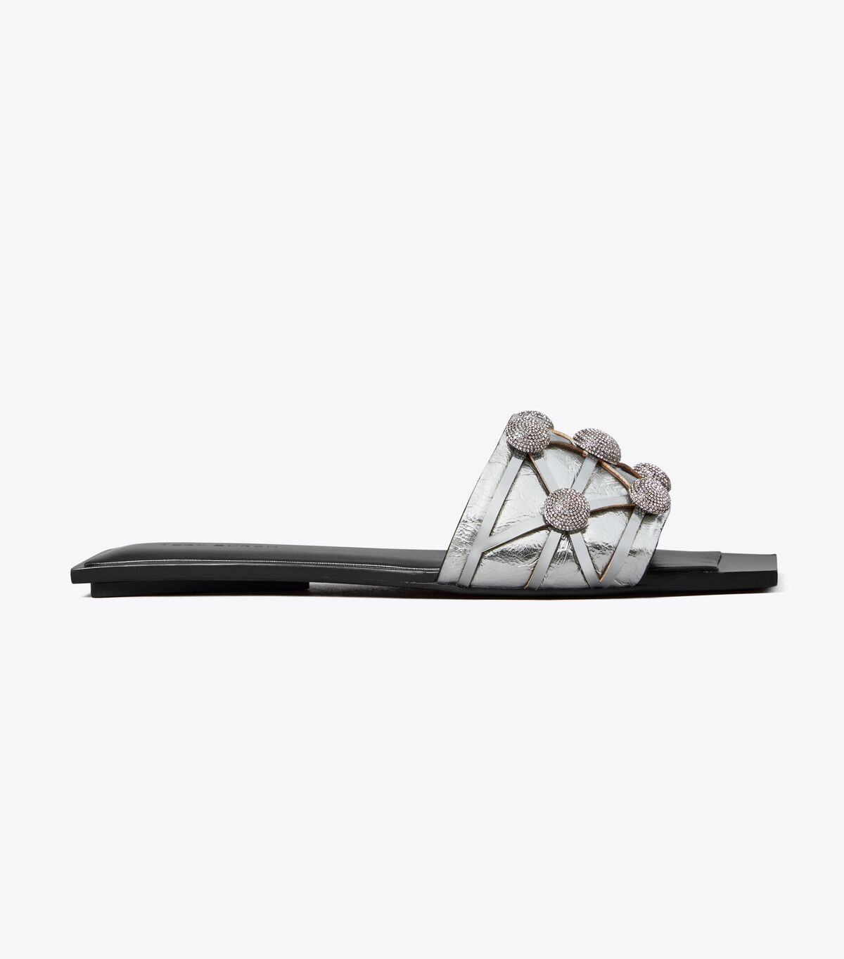 tory burch crystal bobble flat slide