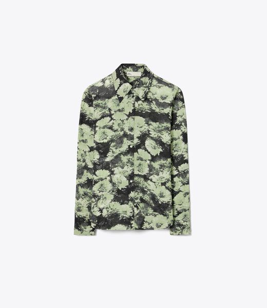 tory burch printed viscose shirt