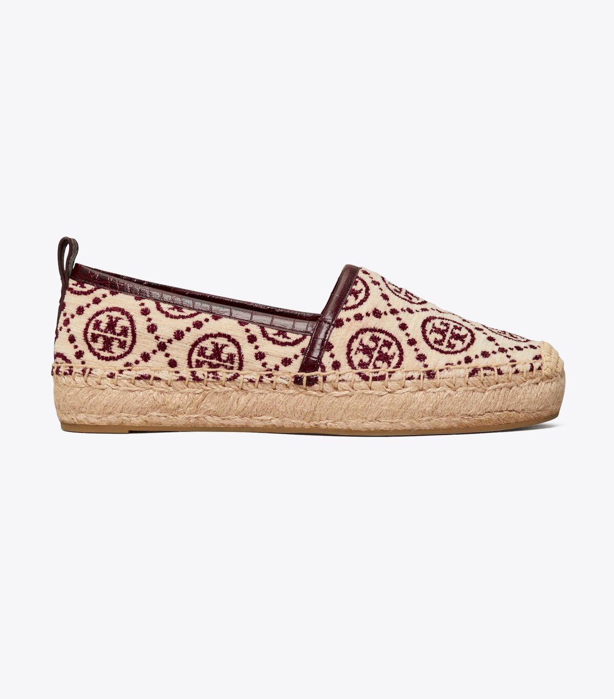 tory burch t monogram flatform espadrille