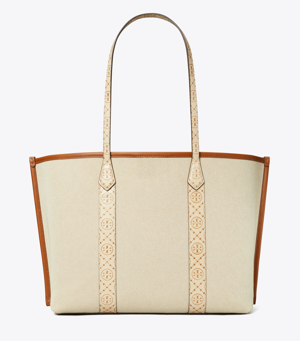 tory burch perry canvas triple compartment tote