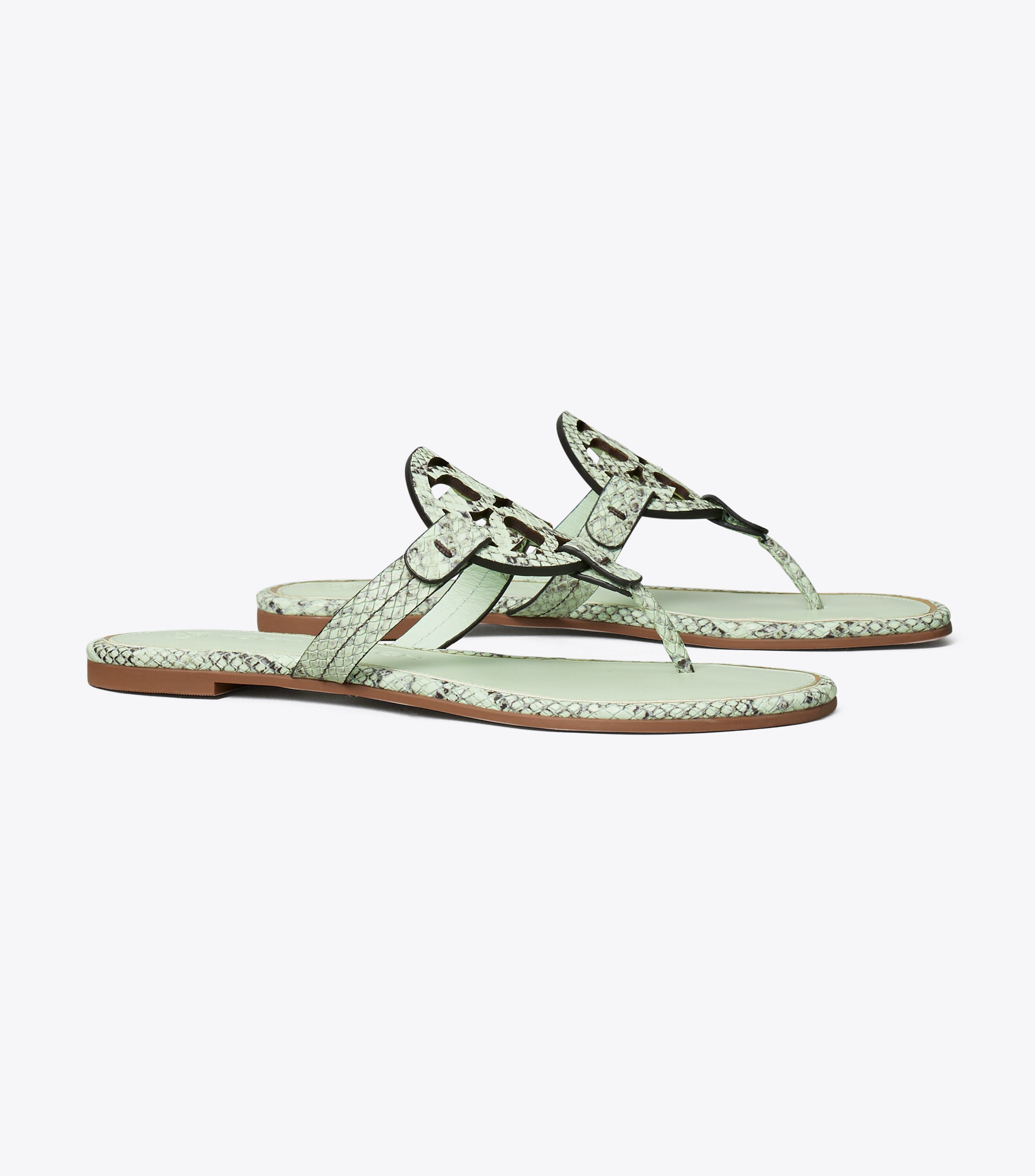 Floral tory burch miller sandals top