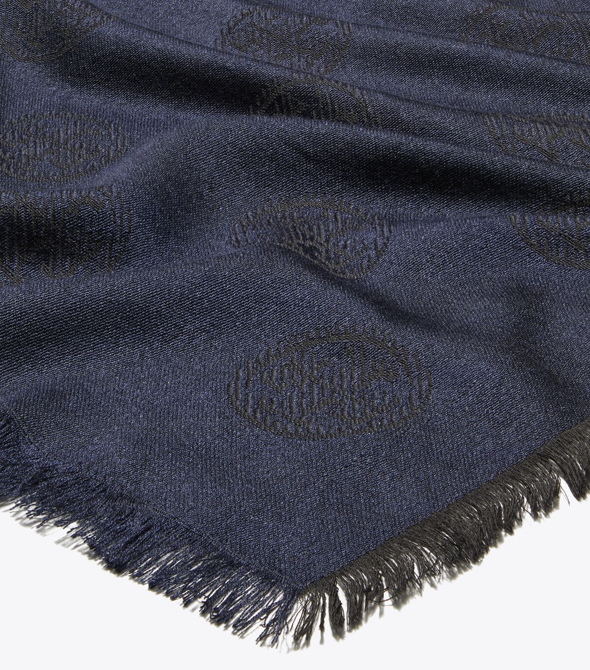 tory burch medallion logo oblong traveler scarf