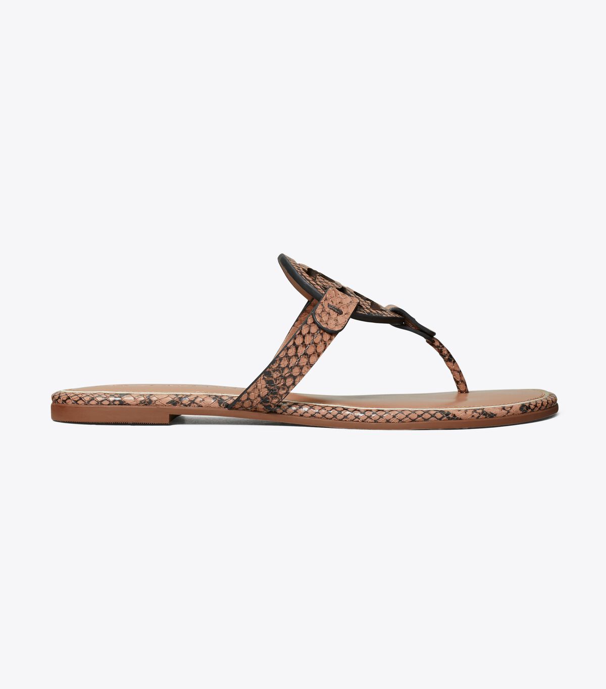 tory burch miller sandal embossed leather