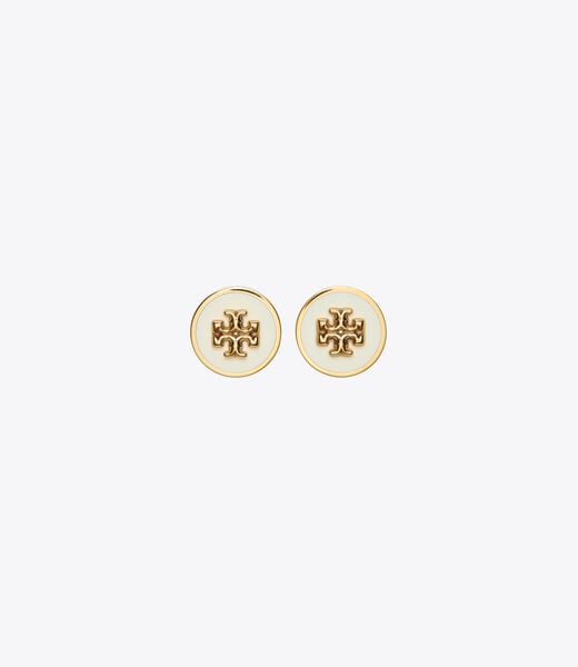 tory burch kira enamel circle stud earring