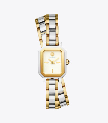 ROBINSON MINI WATCH, TWO-TONE GOLD/STAINLESS STEEL/IVORY, 22 MM