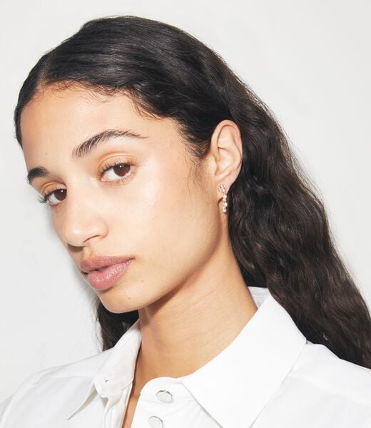 tory burch أقراط مون دانس من اللؤلؤ والسلسلة