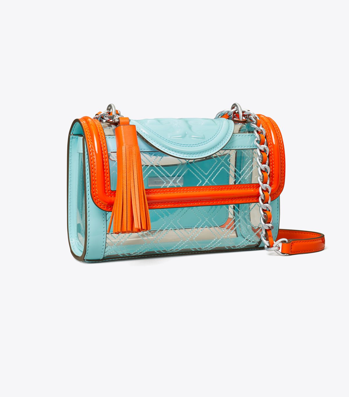 Small Fleming Clear Convertible Shoulder Bag