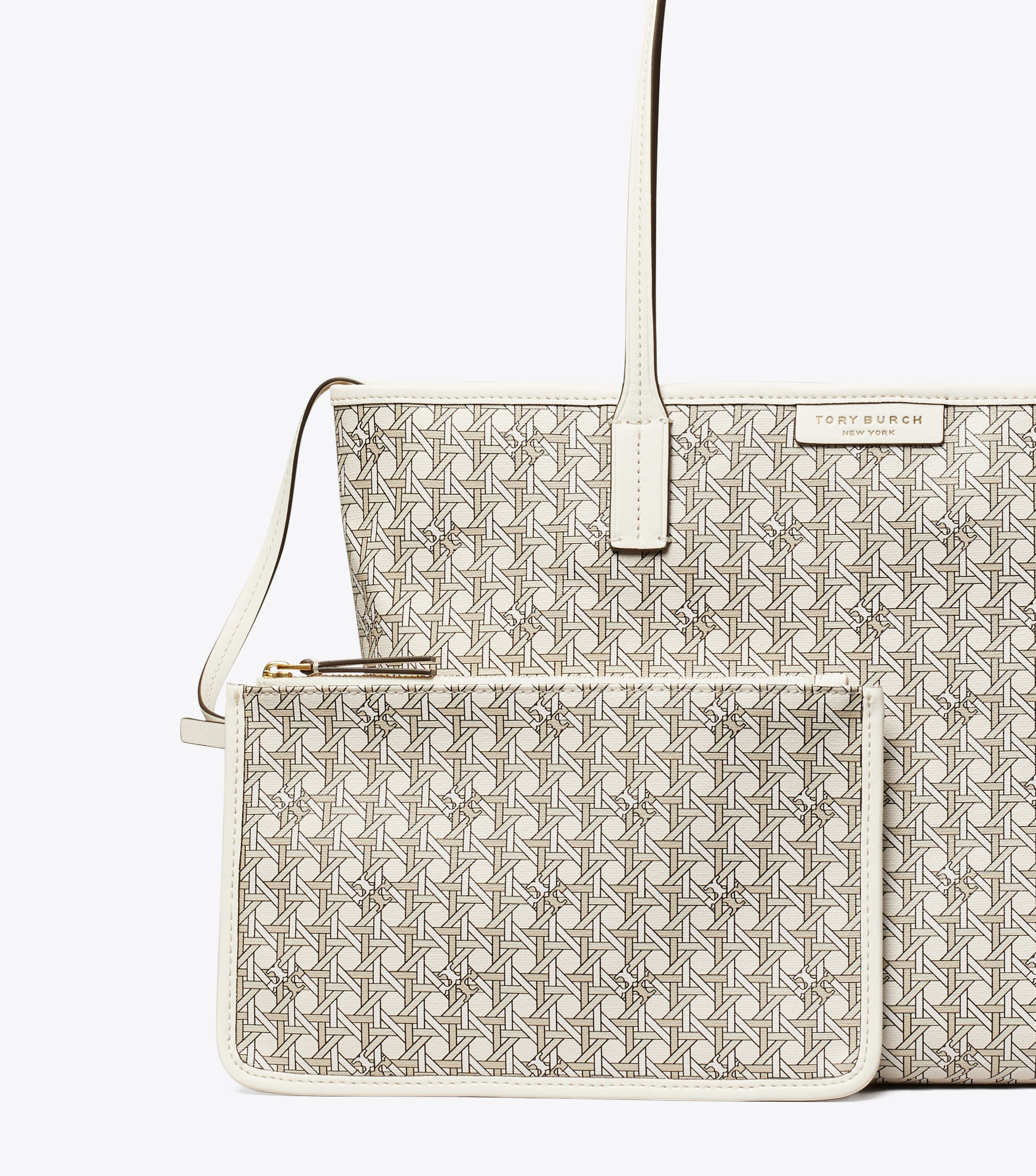 Small Ever-Ready Zip Tote, New Ivory | Tory Burch KW