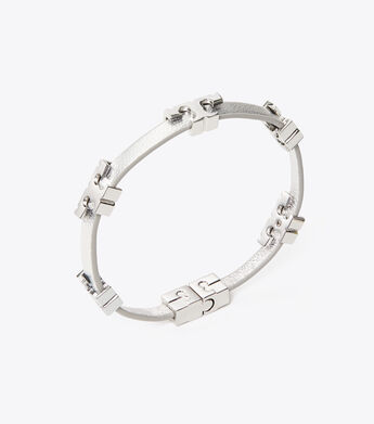 Serif-T Metallic Single-Wrap Bracelet