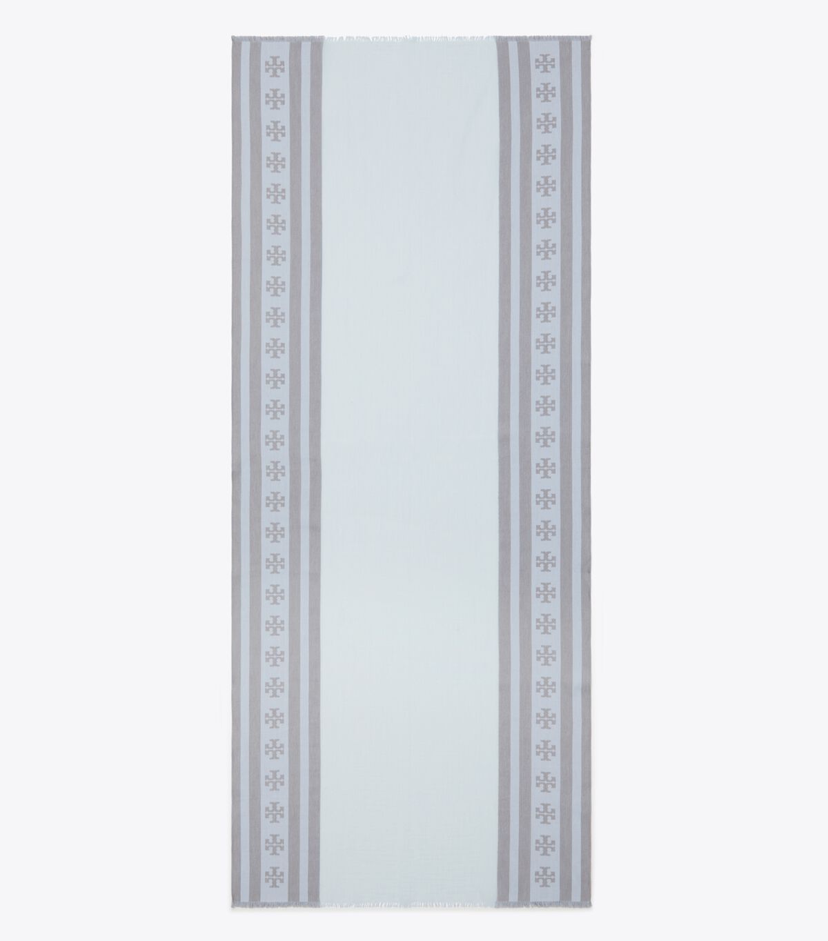Logo Stripe Oblong Scarf tory burch logo stripe oblong scarf