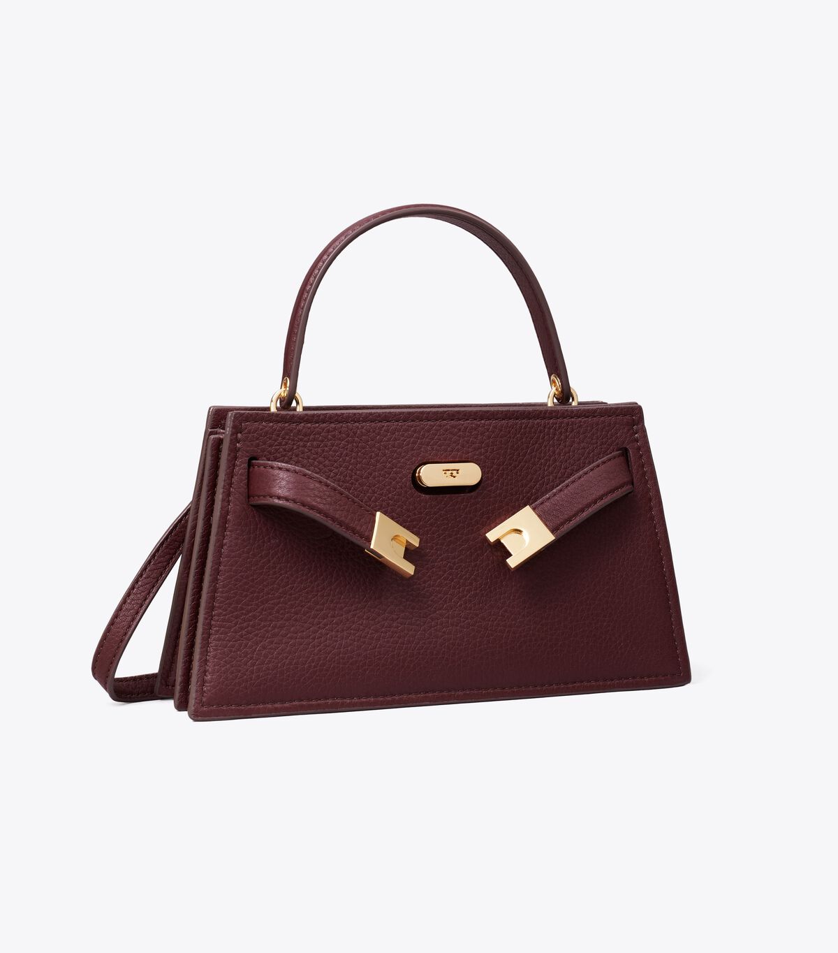 Mini Lee Radziwill Pebbled Top-Handle Bag tory burch mini lee radziwill pebbled top handle bag