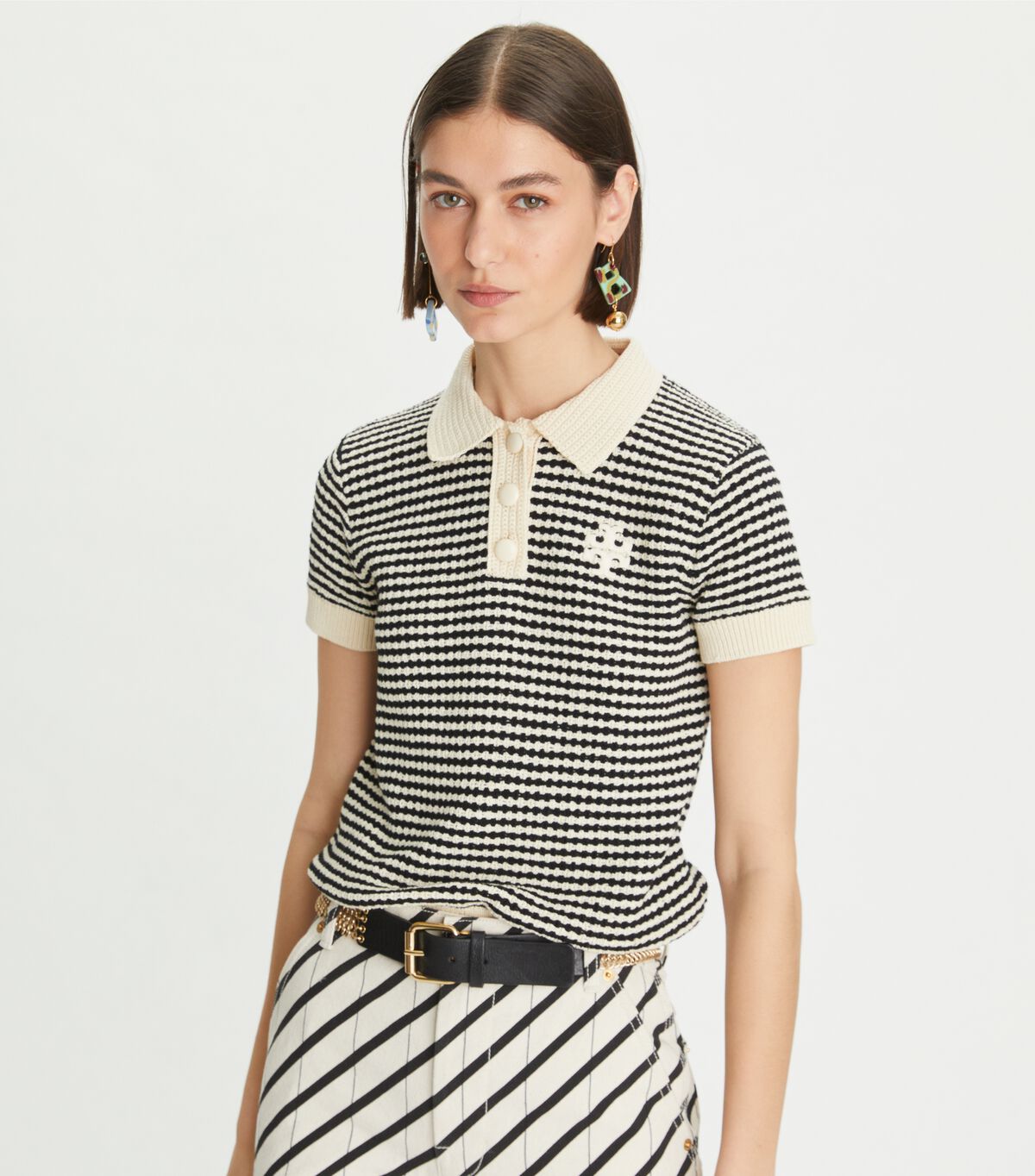 tory burch crochet polo