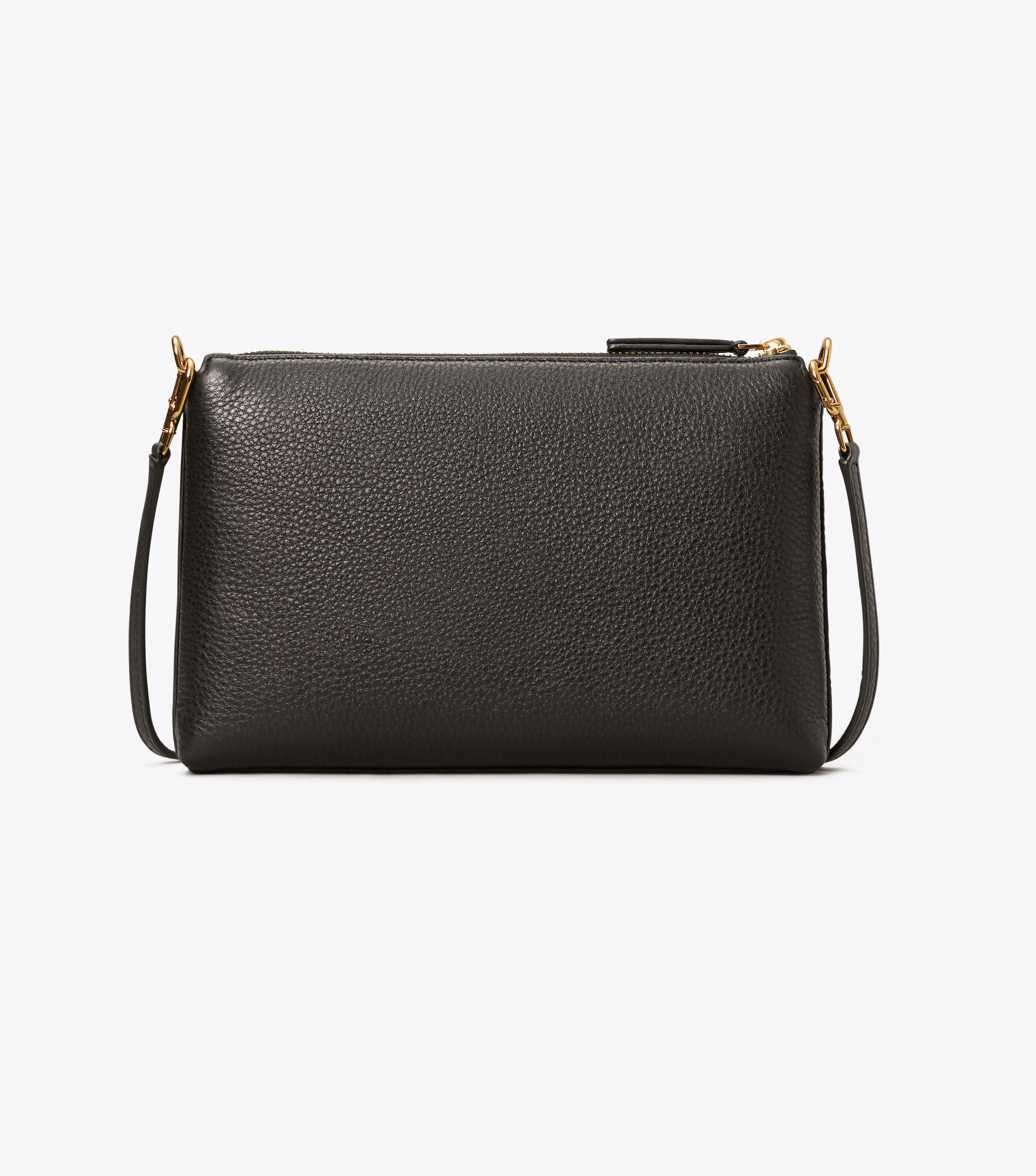 Mercer Pebbled Zip Crossbody, BLACK | Tory Burch KW