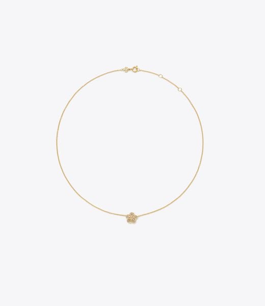 tory burch قلادة فورجت مي نات المرصعة بالجواهر