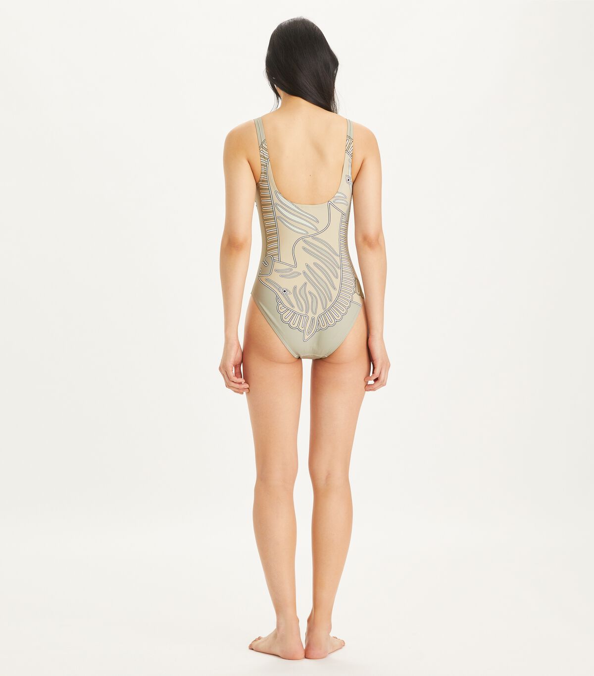 tory burch printed clip tank suit