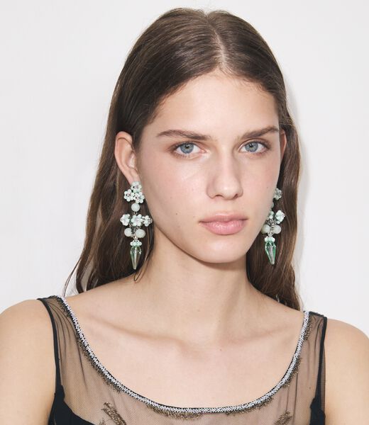 tory burch curiosity beaded linear earrings