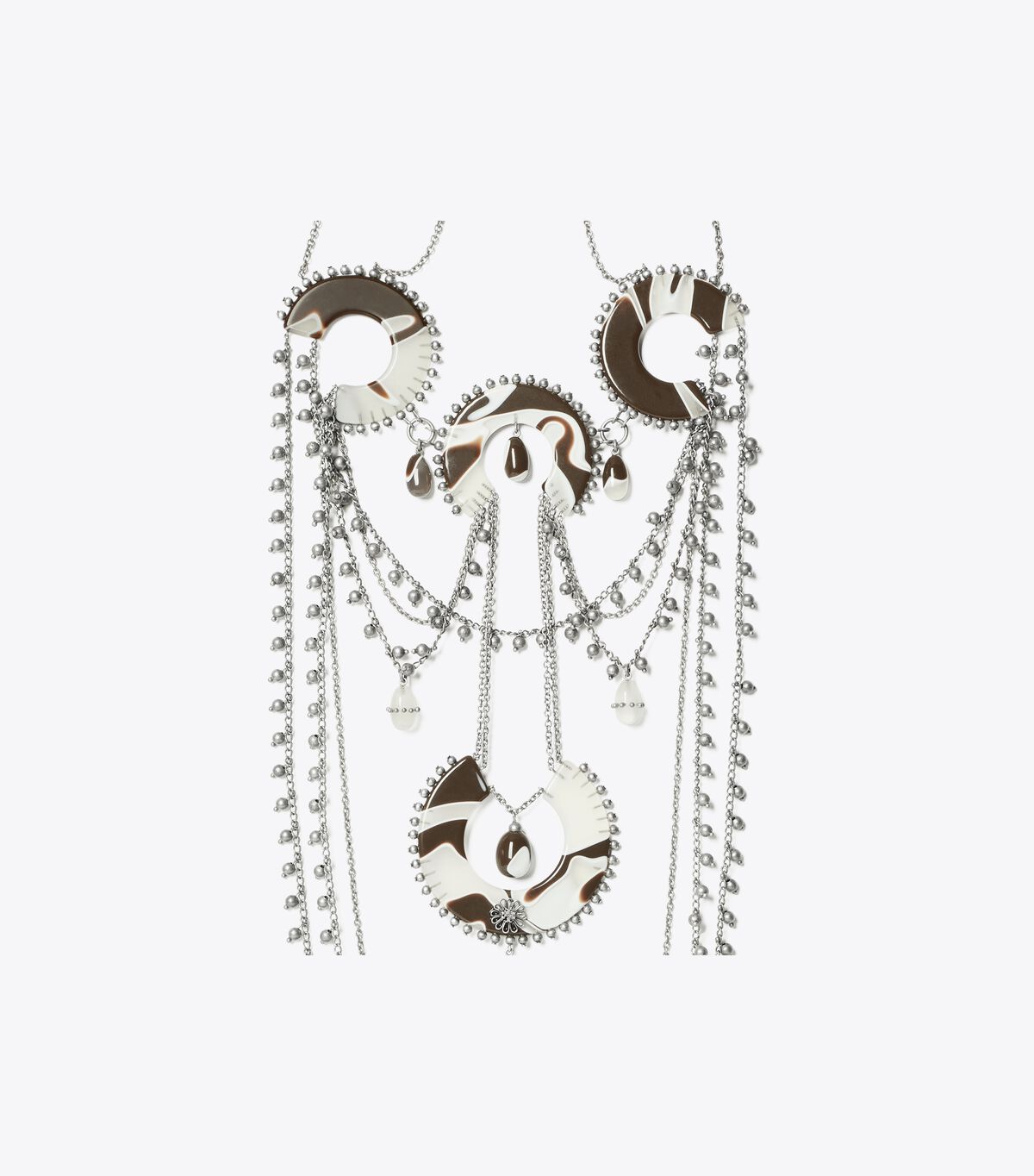 tory burch bead and resin necklace