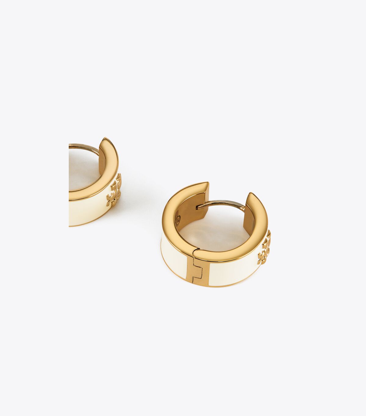 tory burch kira enamel hoop earring