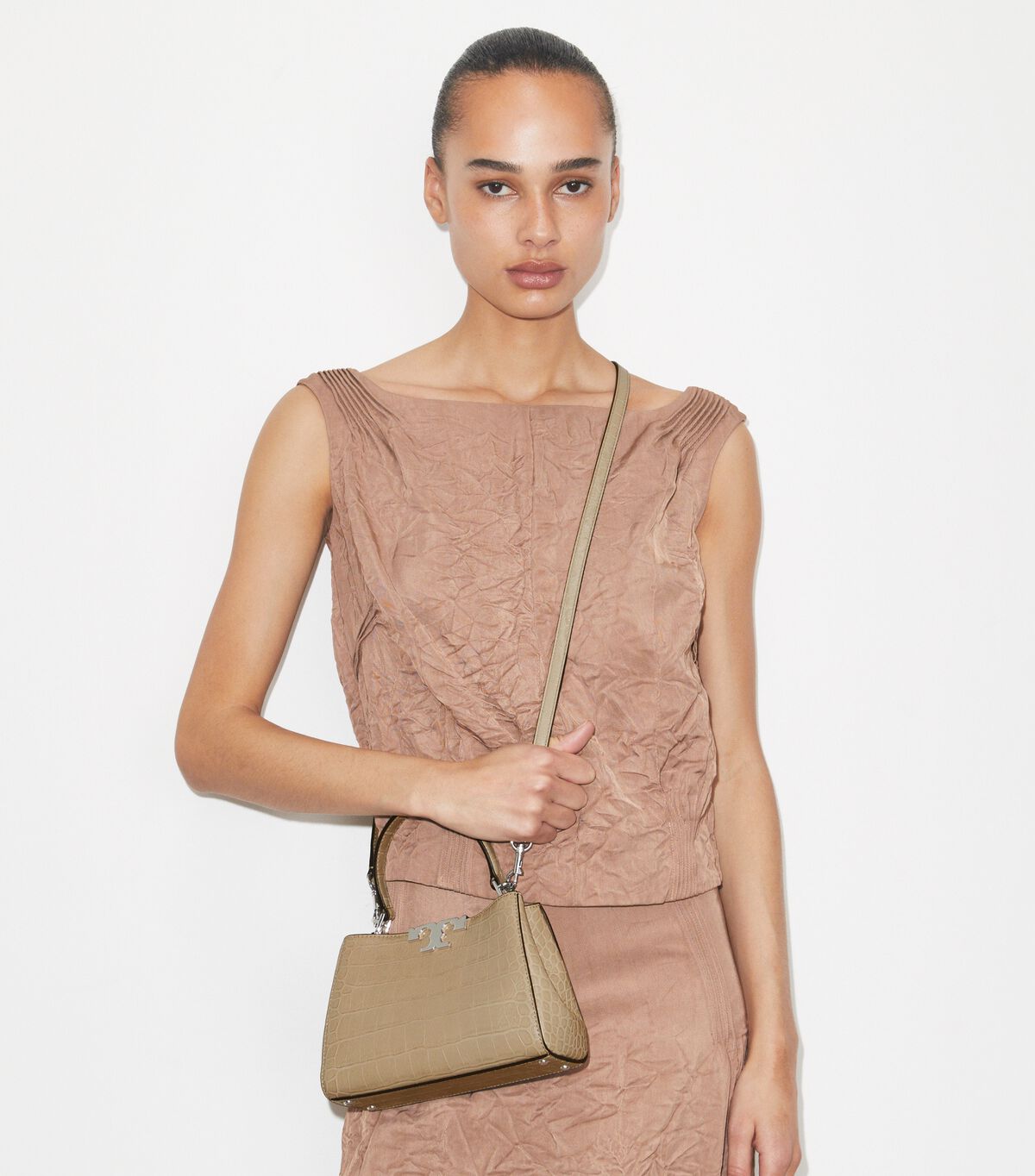tory burch mini eleanor soft croc embossed satchel