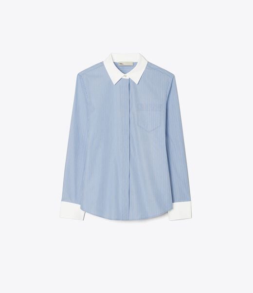Striped Button-Down Shirt tory burch striped button down shirt