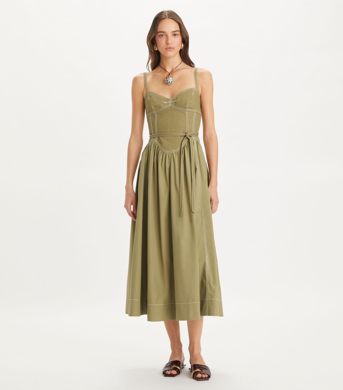 tory burch cotton twill dress