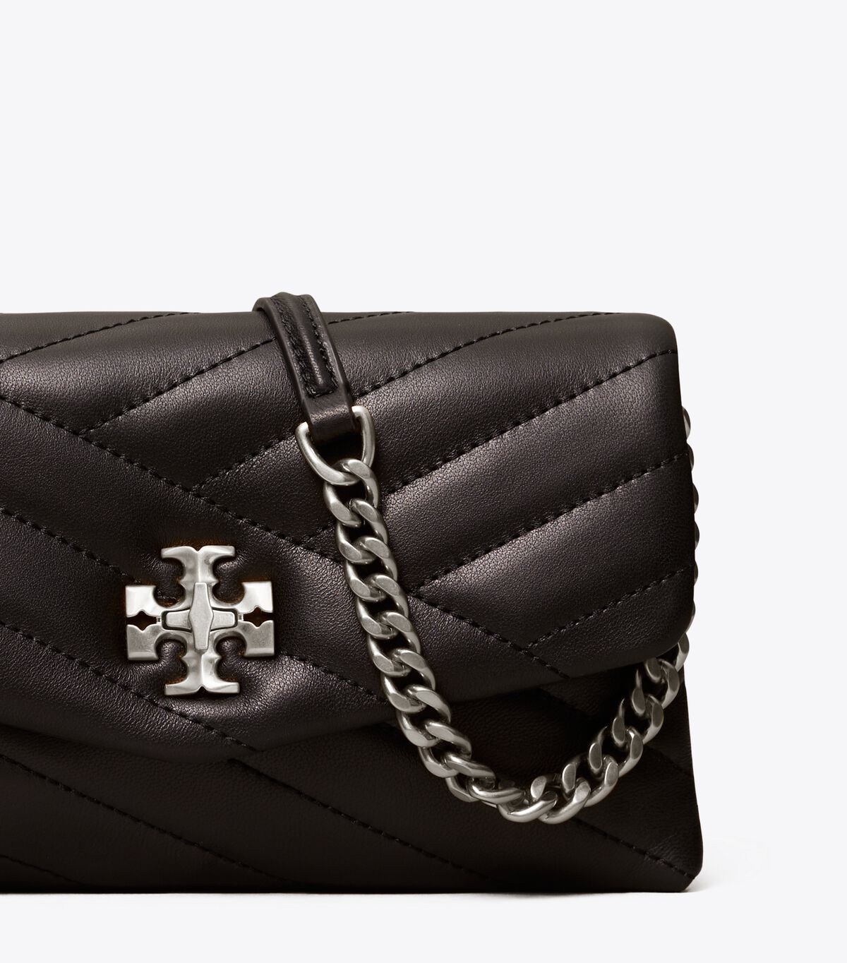 tory burch kira chevron chain wallet