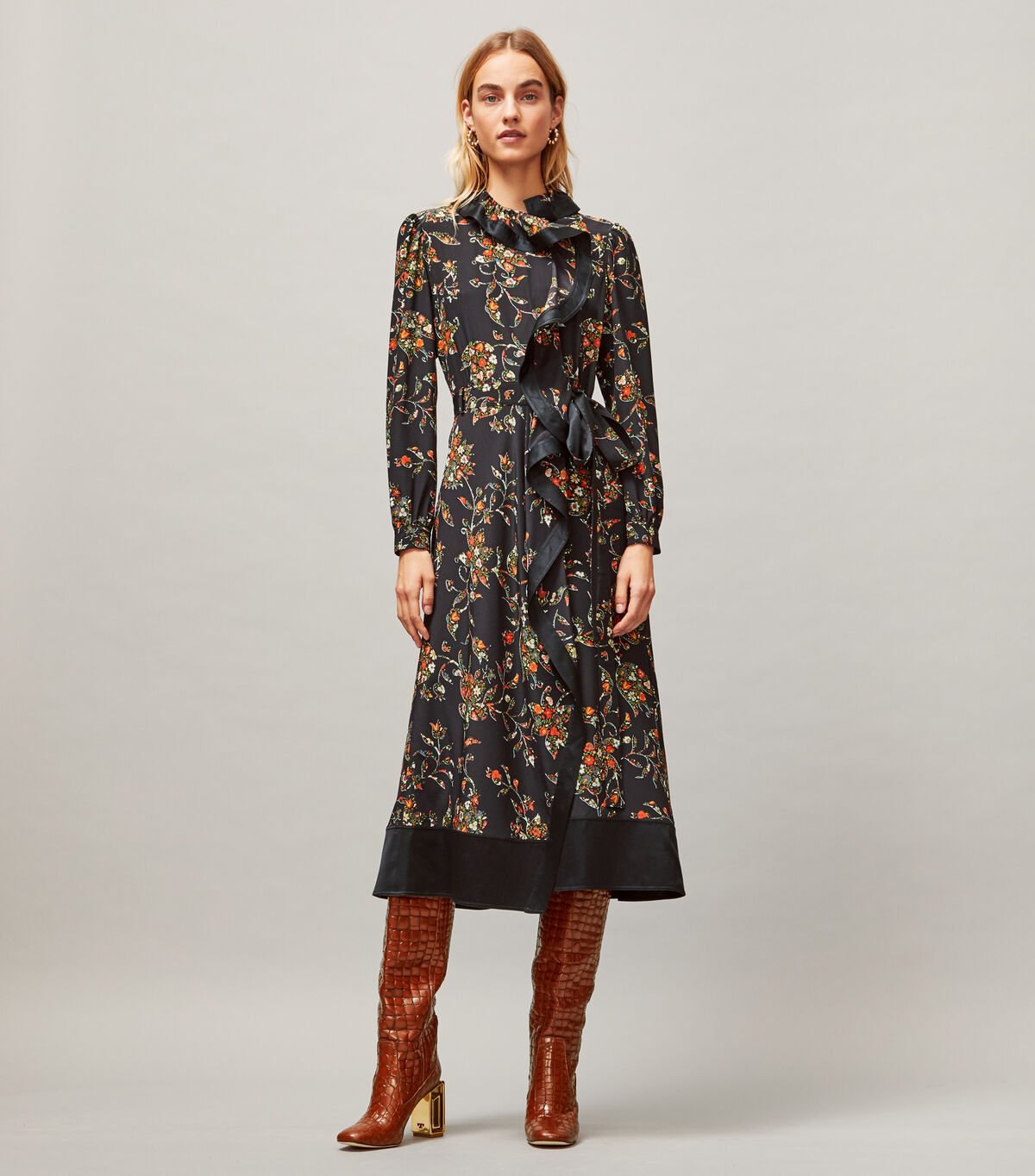 tory burch printed wrap dress
