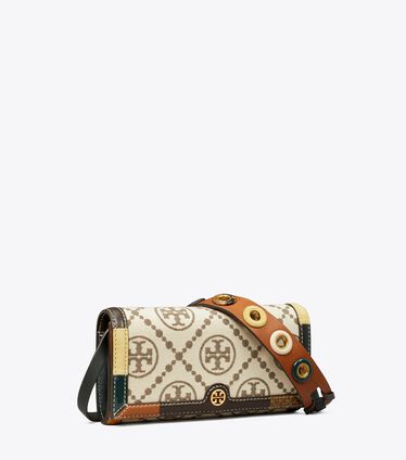 T Monogram Grommet Wallet Crossbody Bag