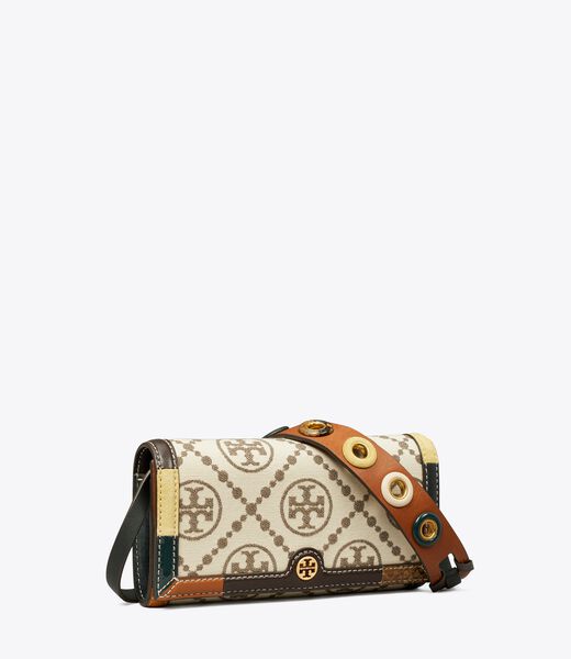 T Monogram Grommet Wallet Crossbody Bag