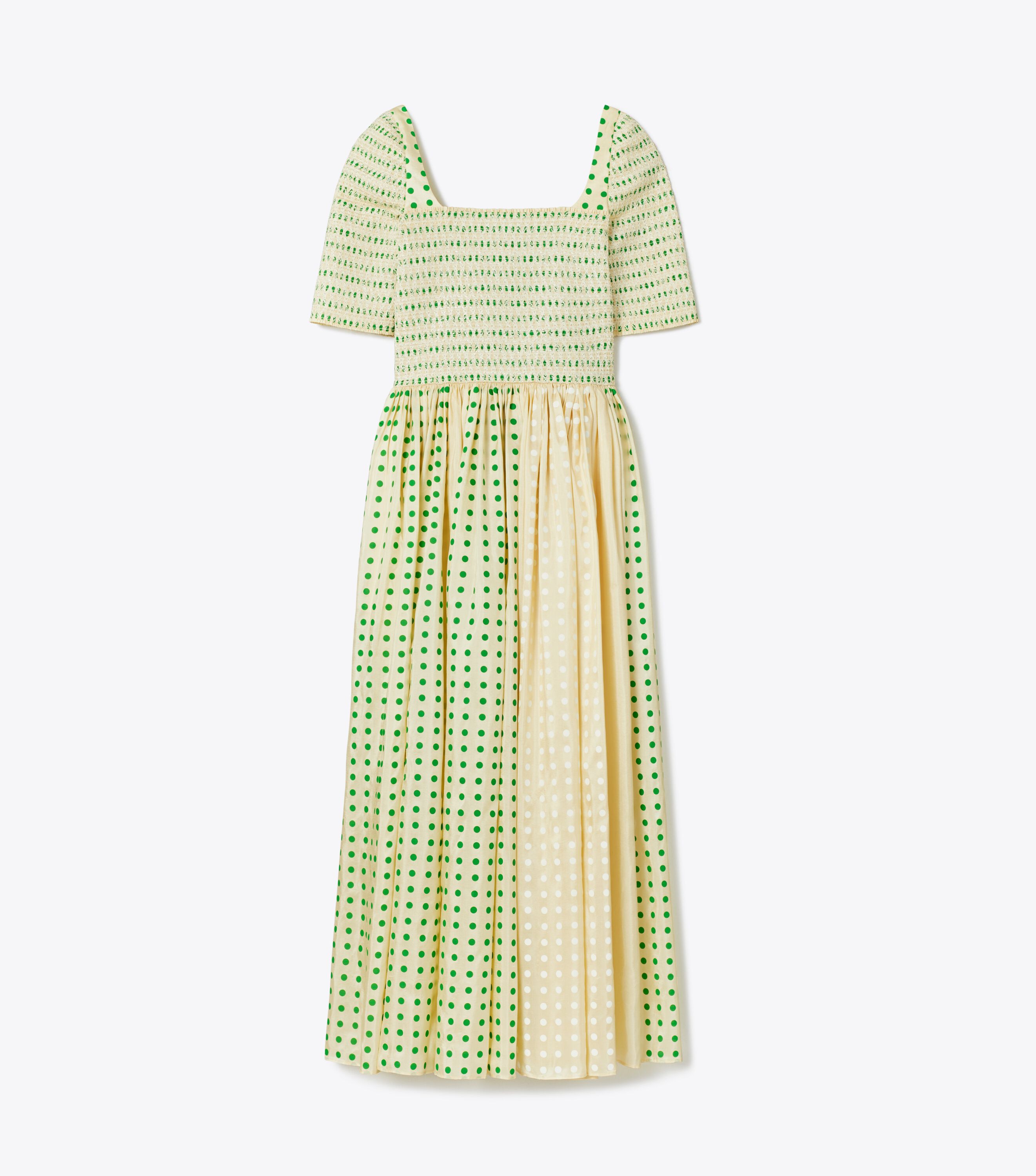 Tory burch printed smocked dress best sale