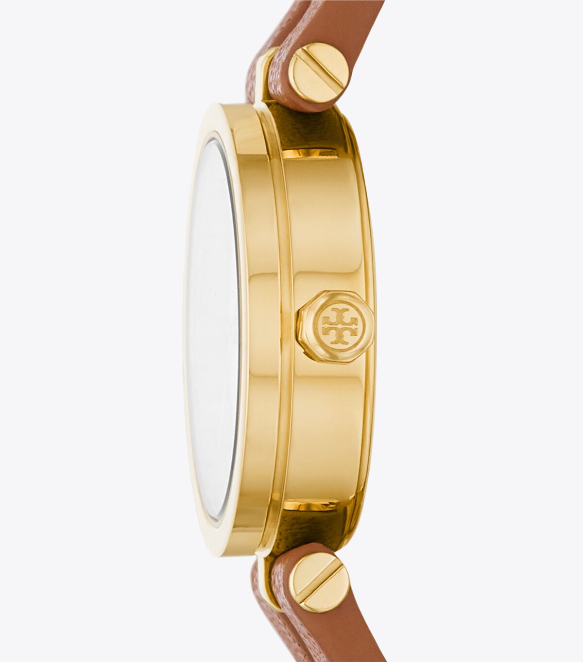 tory burch kira watch luggage leather gold tone 22 x 28 mm