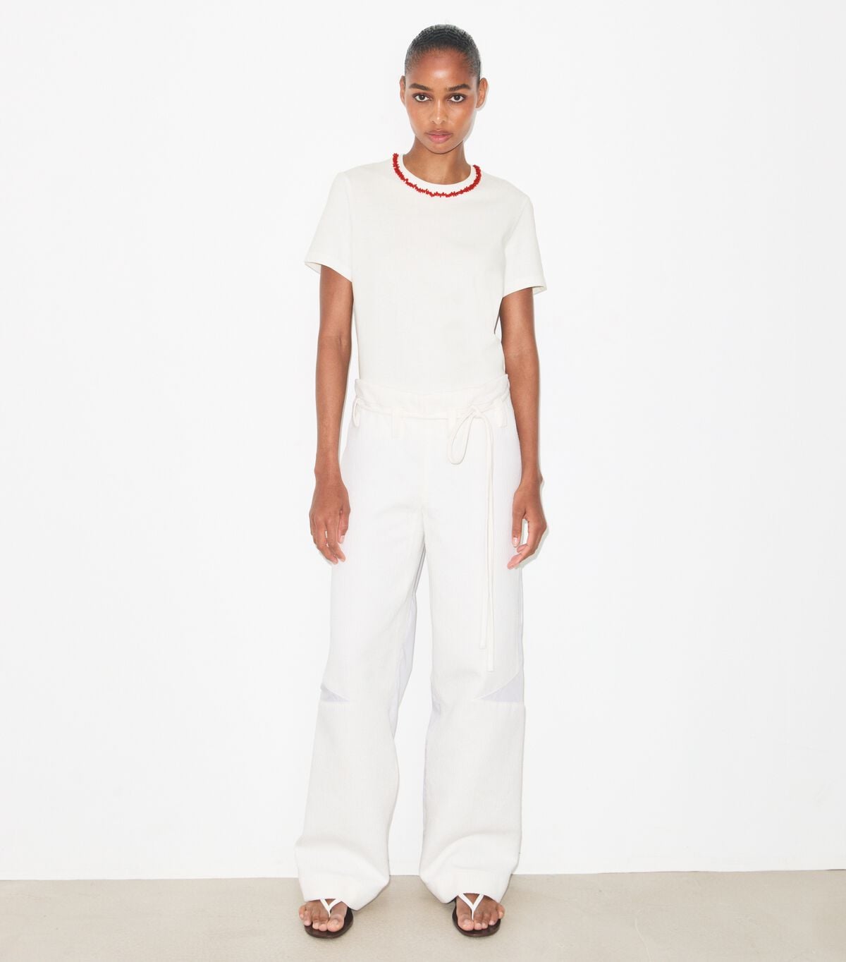 Embellished Cotton T-Shirt tory burch embellished cotton t shirt