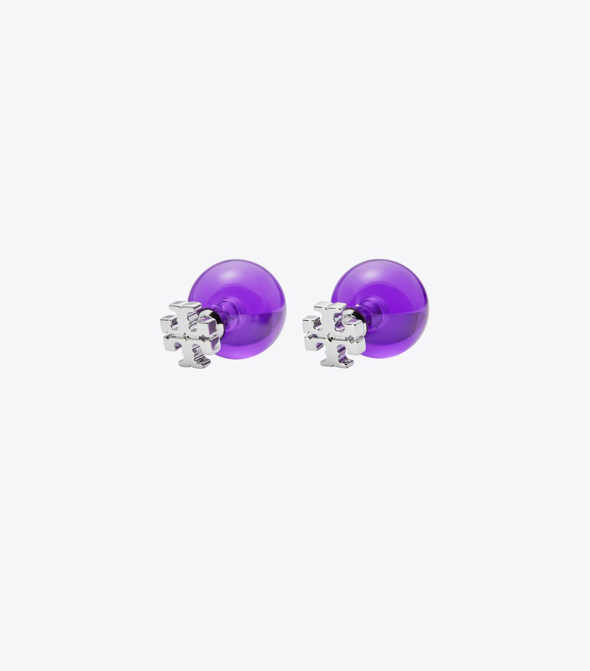 Resin Logo Double-Stud Earring