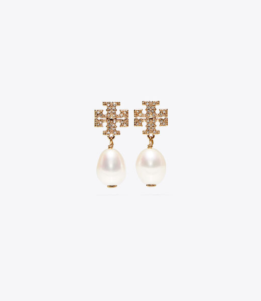 Kira Pavé Pearl Drop Earring