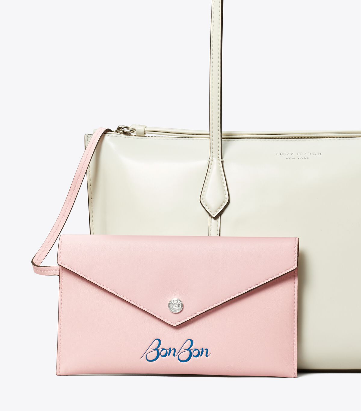 tory burch tb x bonbon small perry zip tote