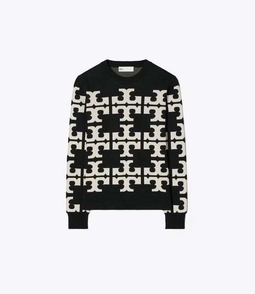 tory burch wool logo sweater