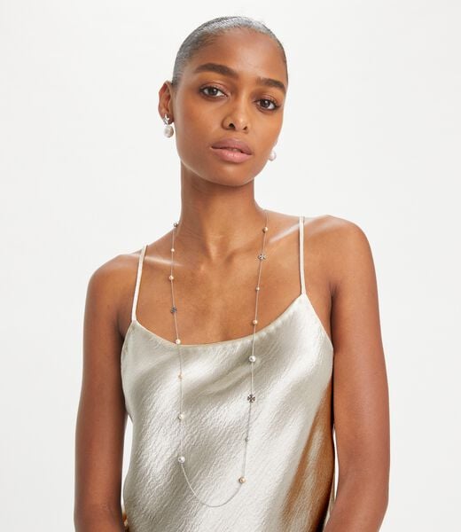tory burch kira pearl delicate long necklace
