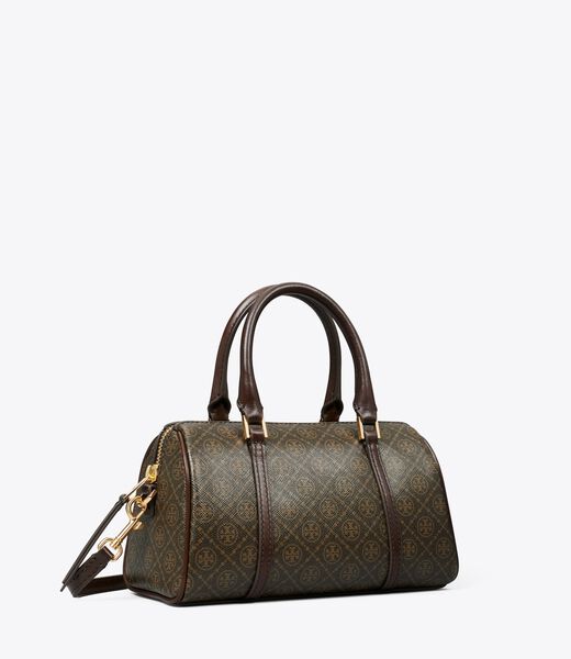 tory burch t monogram coated canvas petite barrel bag