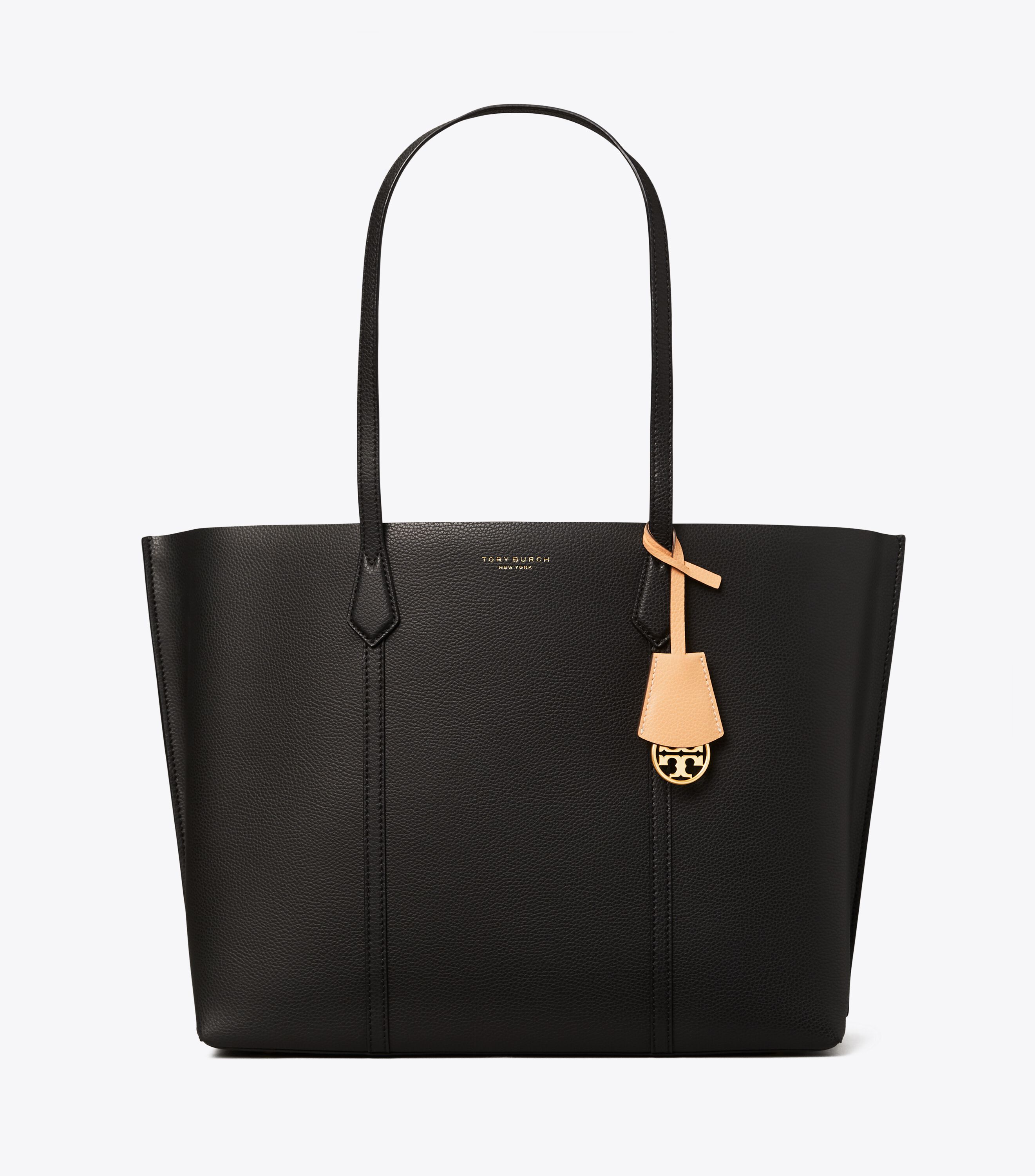 TORY BURCH トートバッグ 81932 PERRY TRIPLE COMPARTMENT TOTE TORY BURCH tote bag Perry triple compartment leather Brown