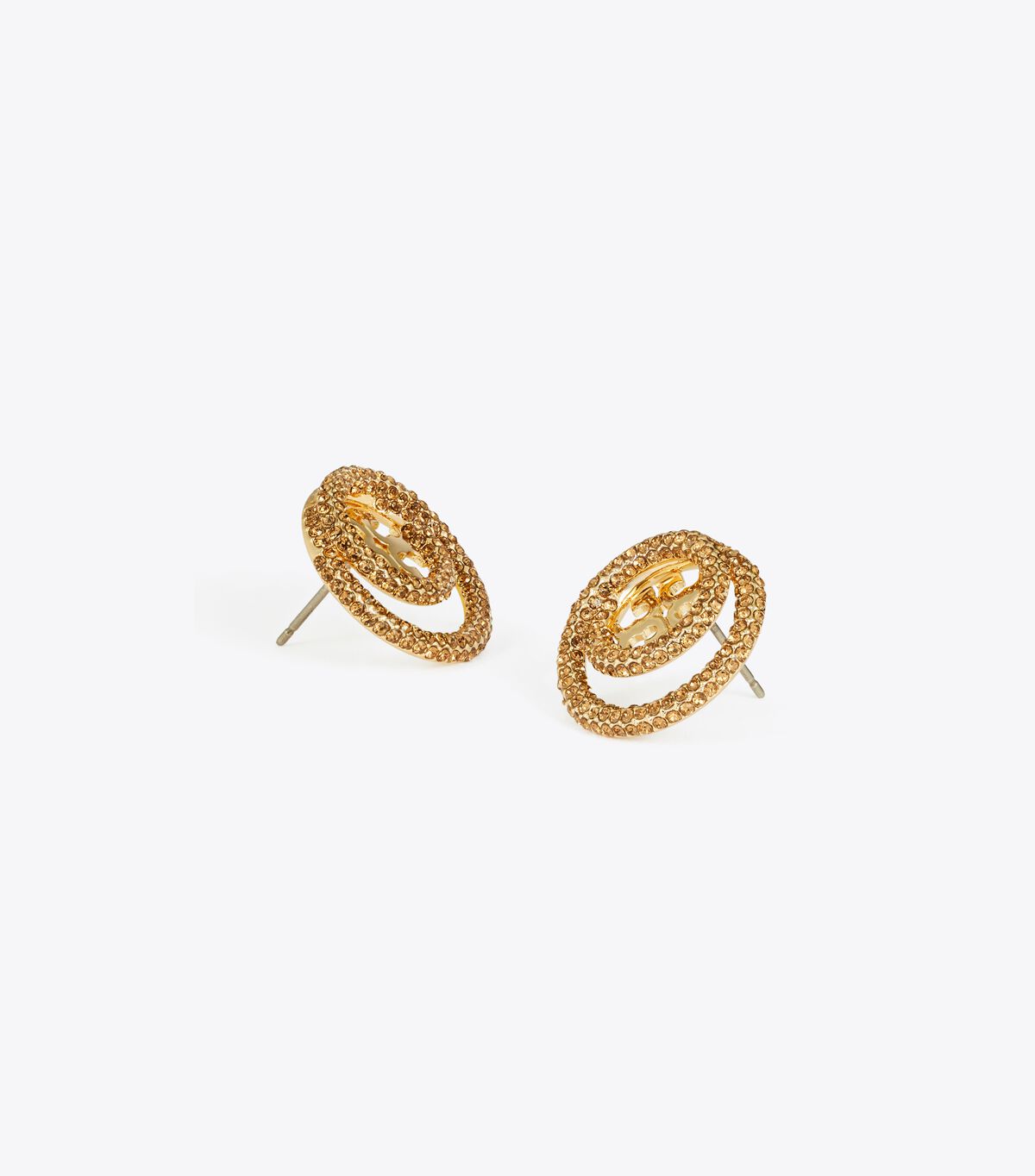 tory burch miller pave double ring stud