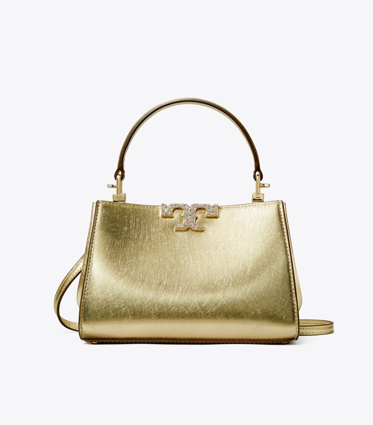 tory burch mini eleanor metallic satchel